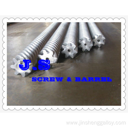 Planetary screw and barrel for extruder machine